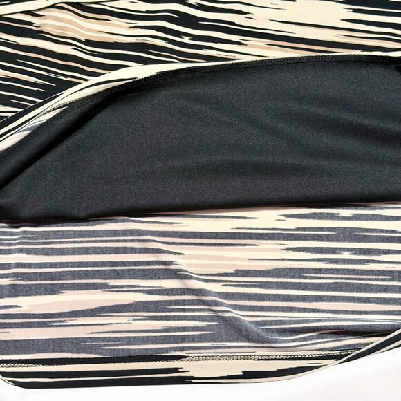 Connected Apparel 22W Tiered Sheath Dress Black Beige Stretch Slimming Lined NWT - Picture 7 of 10